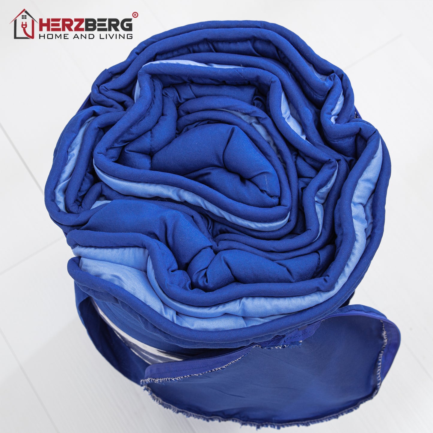 Herzberg Home & Living Herzberg Tweekleurig Microfiber Dekbed - 140X200Cm Blauw