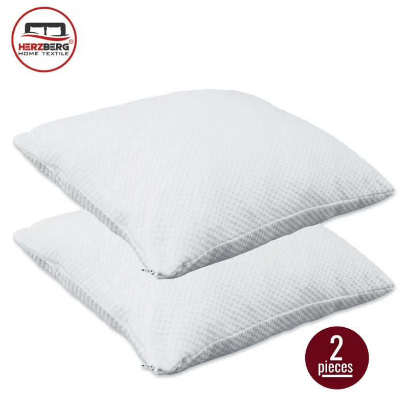 Hezberg Textile Herzberg Hg-65X2: 2 Stuks Versnipperd Traagschuimkussen