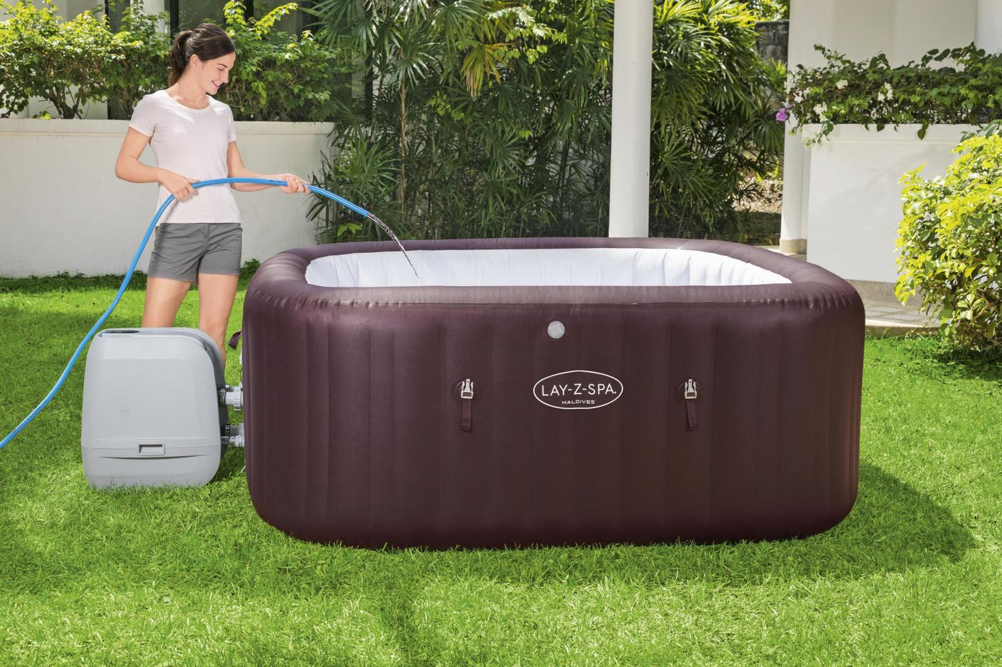 Bestway Lay-Z-Spa 79' X 79' X 31.5'/2.01M X 2.01M X 80Cm Maldives Hydrojet Pro