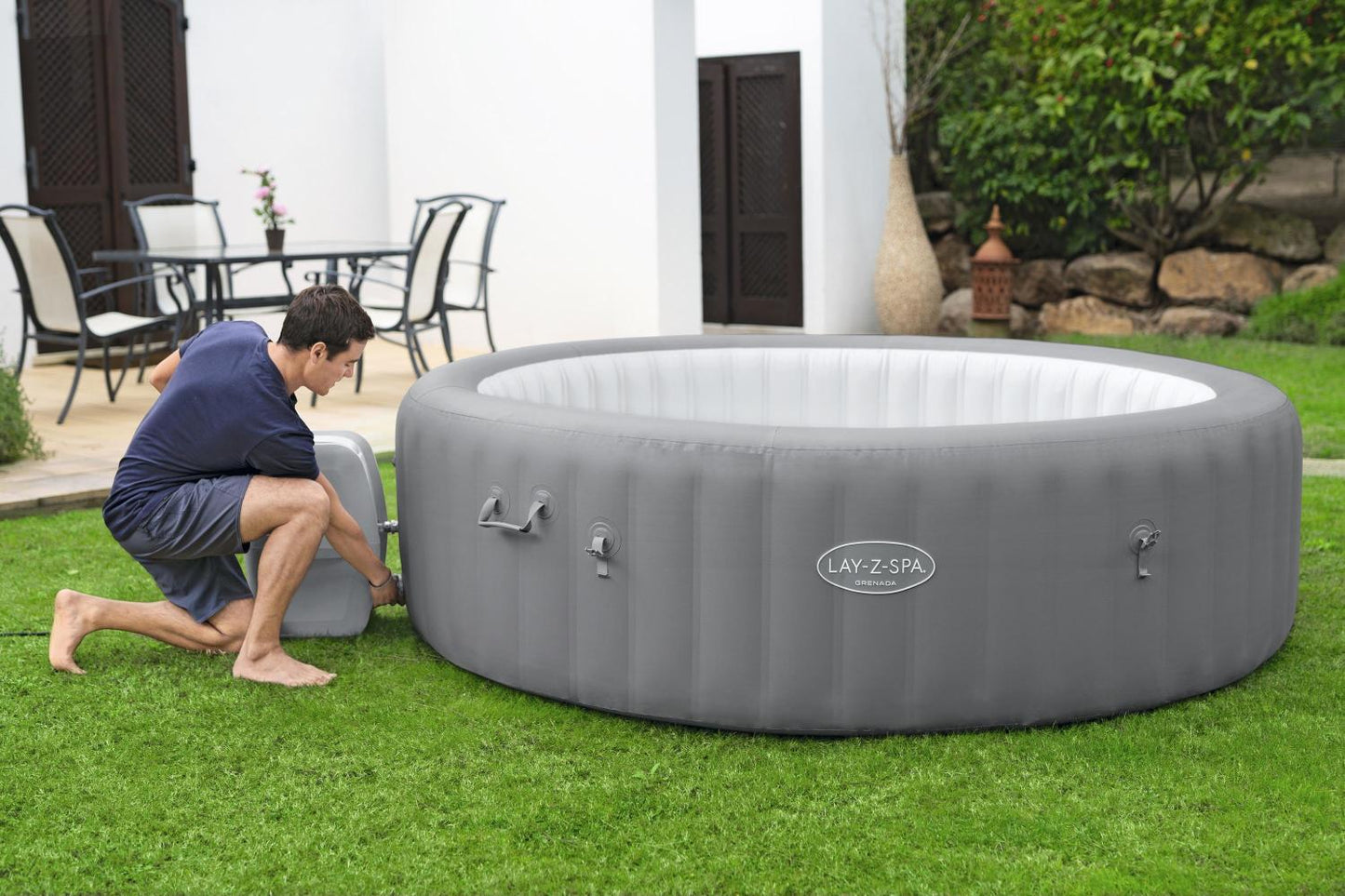 Bestway Lay-Z-Spa Grenada Airjet Opblaasbare Hottub Voor 6-8 Persoon