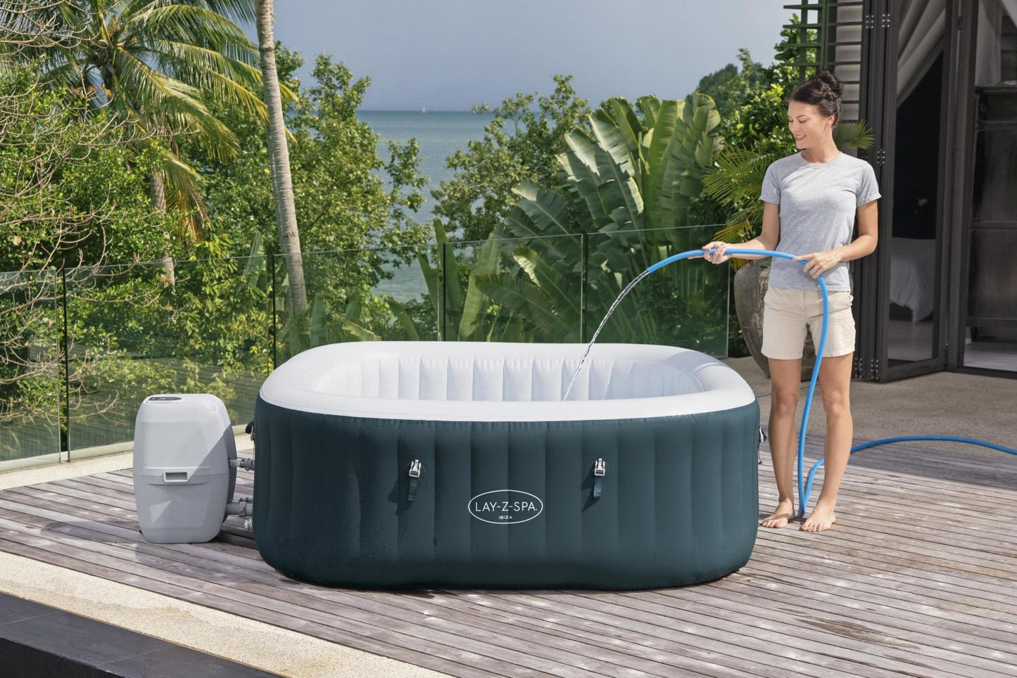 Bestway Lay-Z-Spa Ibiza Airjet - 1.80M X 1.80M X 66Cm