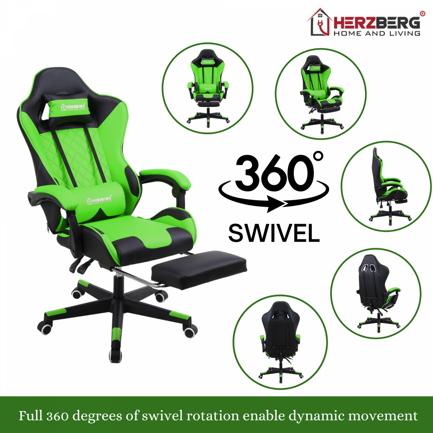 Herzberg Home & Living Herzberg Ergonomische Gaming Of Bureaustoel Geel