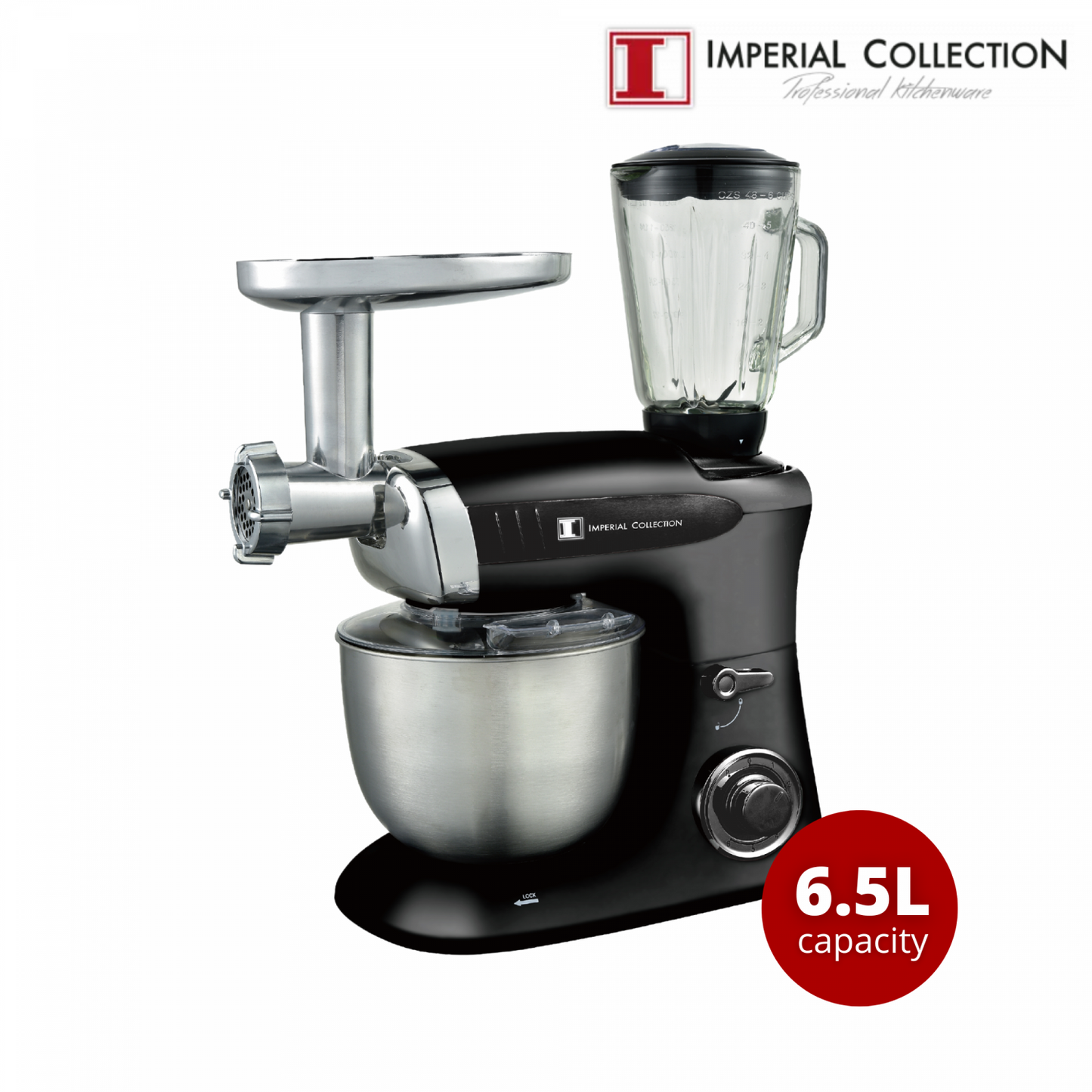 Imperial Collection Multifunctionele Keukenmixer, Blender, Vleesmolen Rood