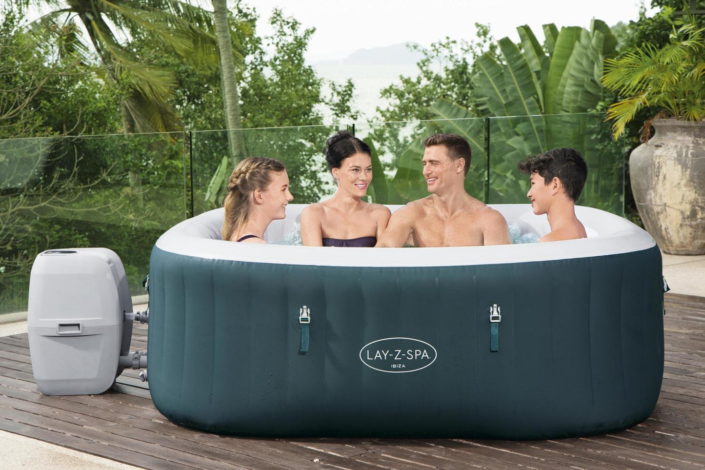 Bestway Lay-Z-Spa Ibiza Airjet - 1.80M X 1.80M X 66Cm