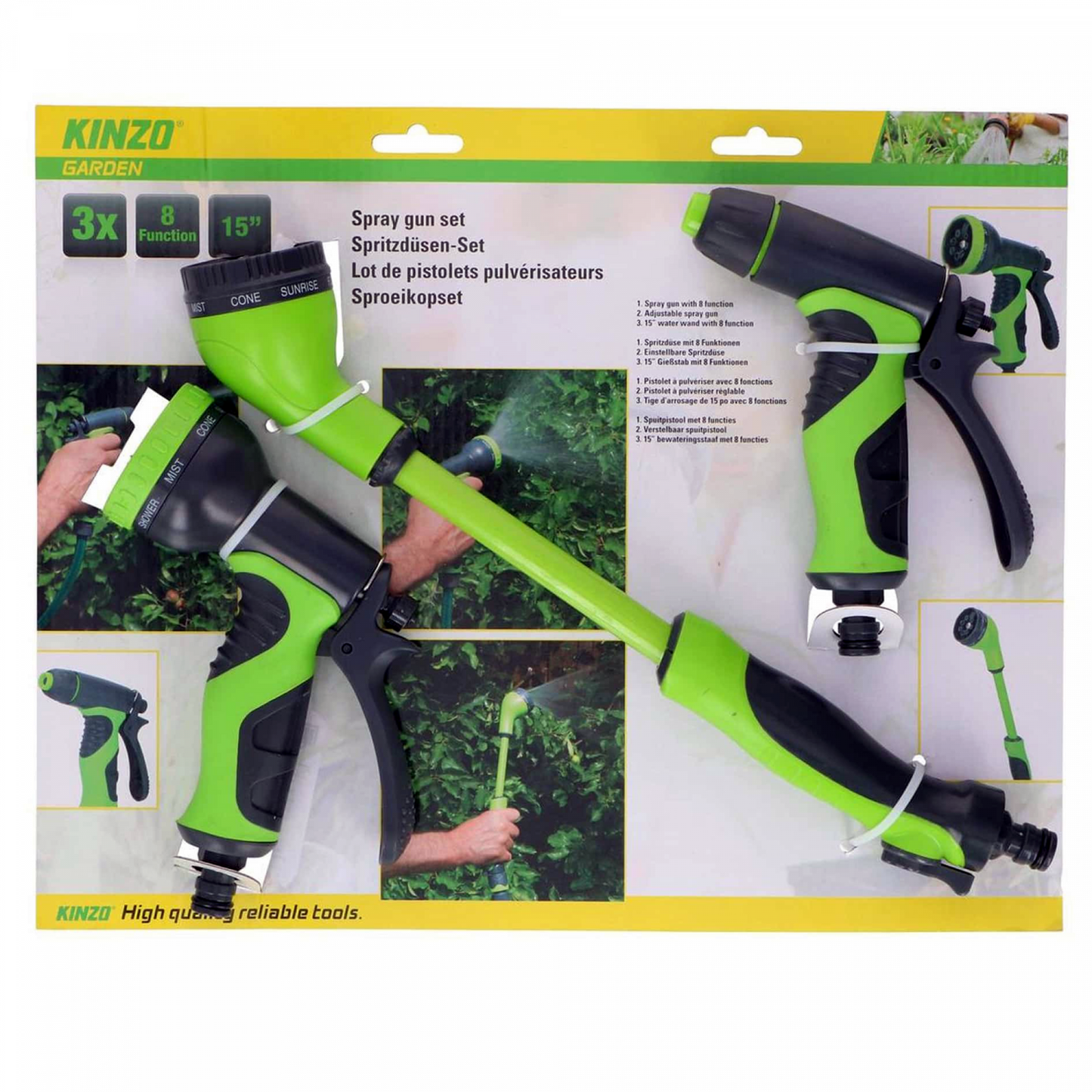 Msy Kinzo 3-Delige Sproeikop Set Spuitpistool