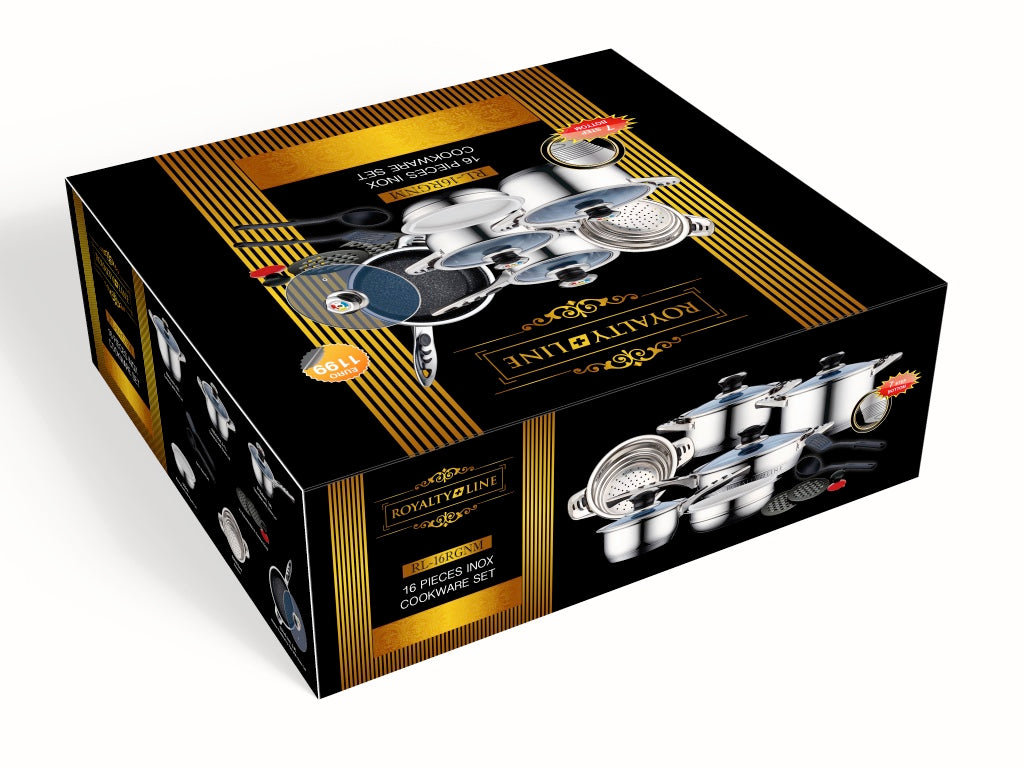 Royalty Line Rl-16Rgnm: 16 Stuks Premium Roestvrij Staal Kookgerei